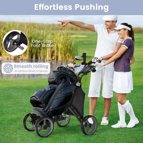 Wheel golf trolley push and - push,