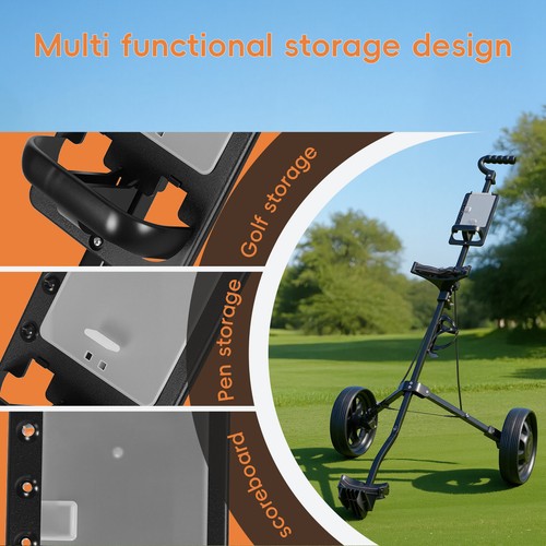 Foldable golf trolley wheel - trolley, 2-wheel